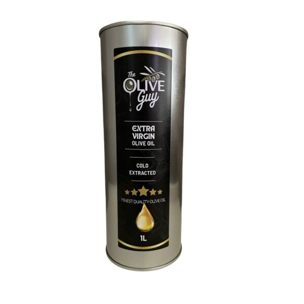 Cold-pressed 1L extra virgin olive oil tin - The Olive Guy"