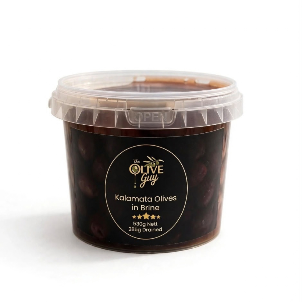 530g Nett. 285g Drained Kalamata Olives in Brine Bucket